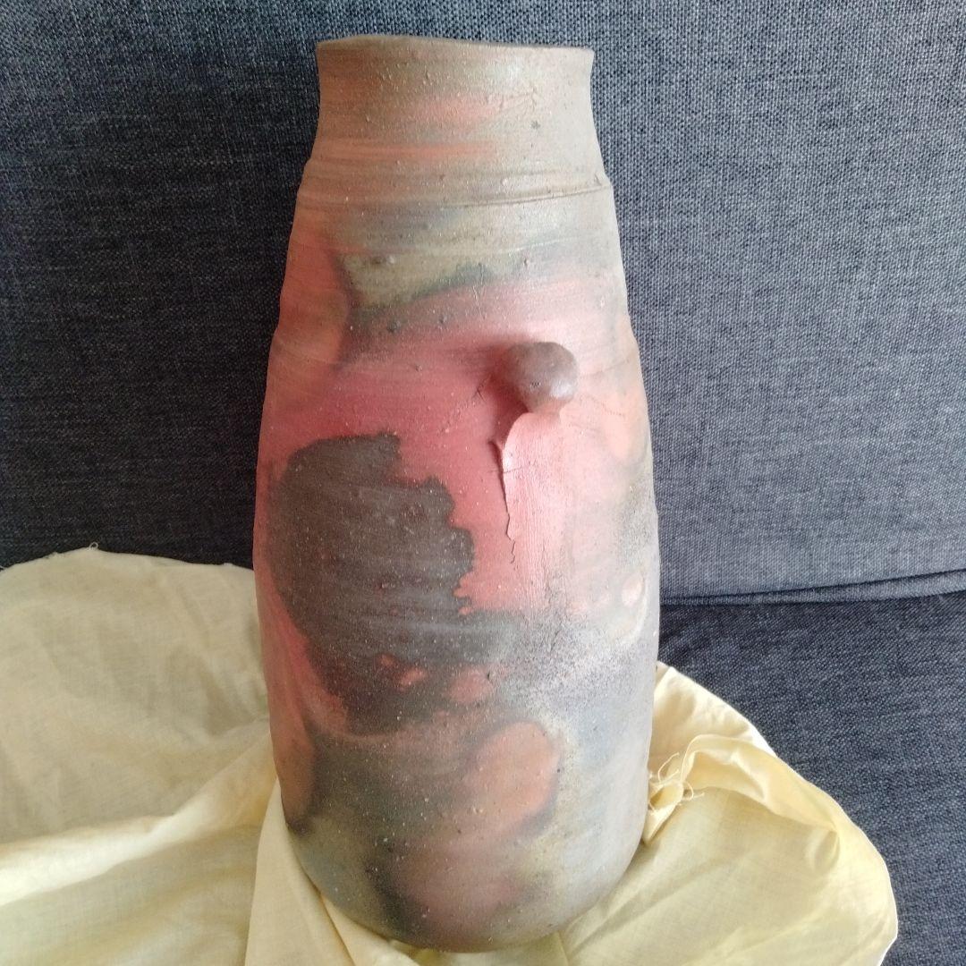 【武田真】備前焼　花入　備前花入　箱付き