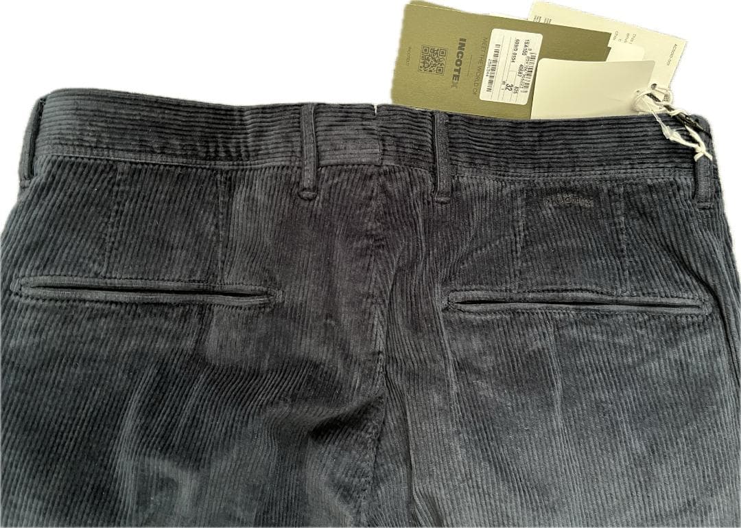 未使用 INCOTEX インコテックス パンツ コーデュロイ ネイビー