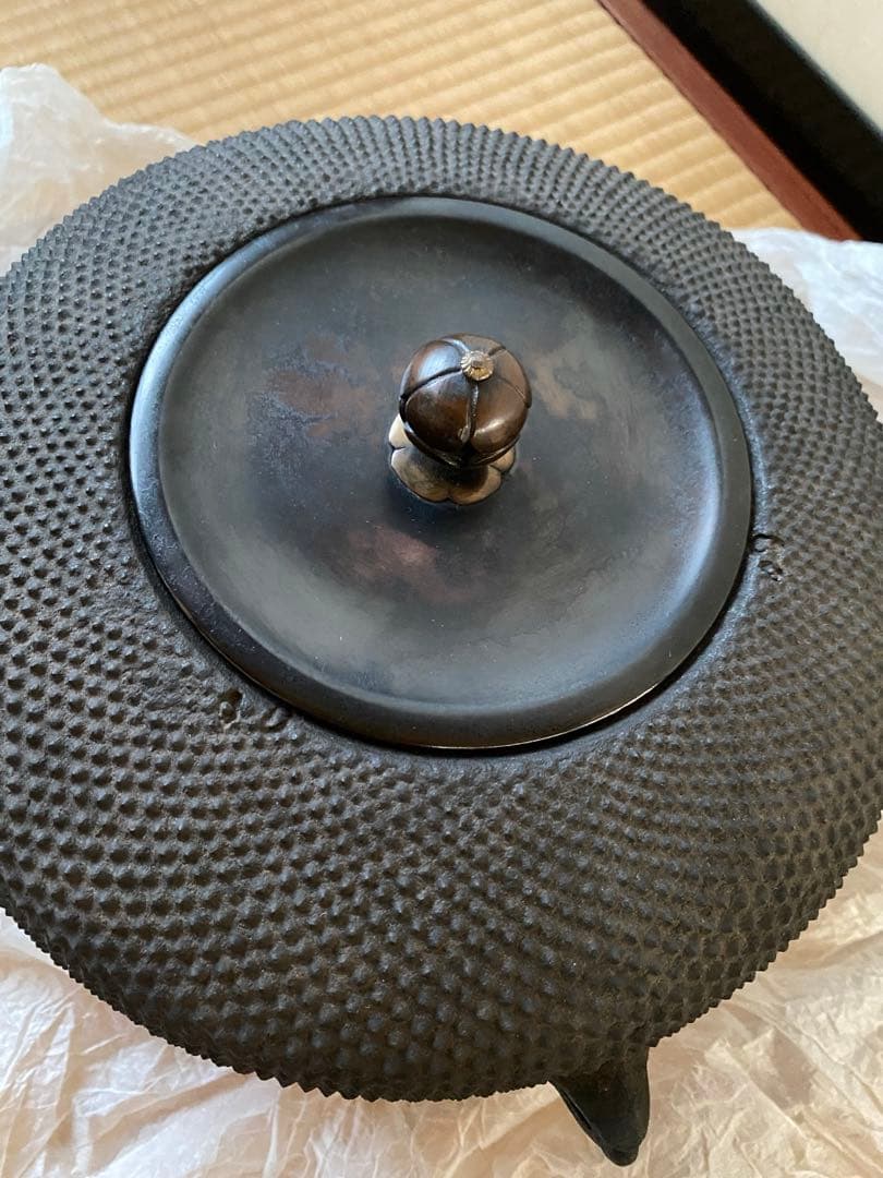 K*e様 仙叟好　霰鉈釜　御釜師　十四代　宮崎寒雉氏作