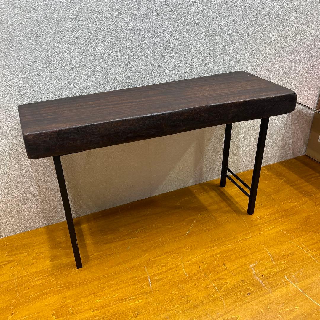 4908 木製 北欧風 ローテーブル ベンチ スツール アイアンフレーム