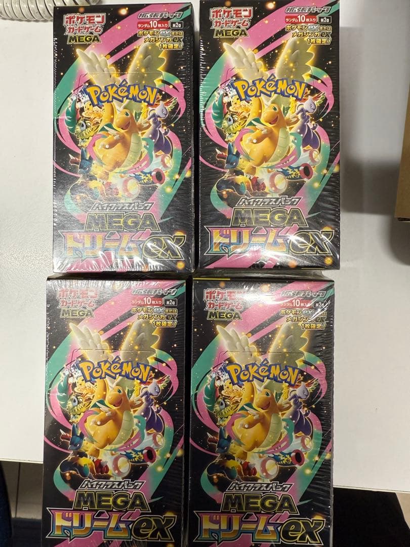 ポケモンカードゲーム MEGAドリームEX ボックス 4個セット　シュリンク付き