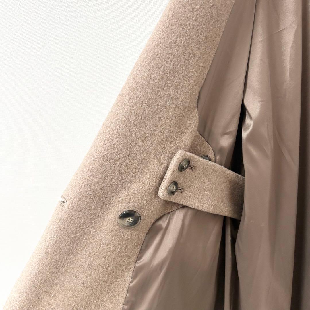 北欧、暮らしの道具店 3WAYアレンジ襟のかろやかチェスターコート　ベージュ