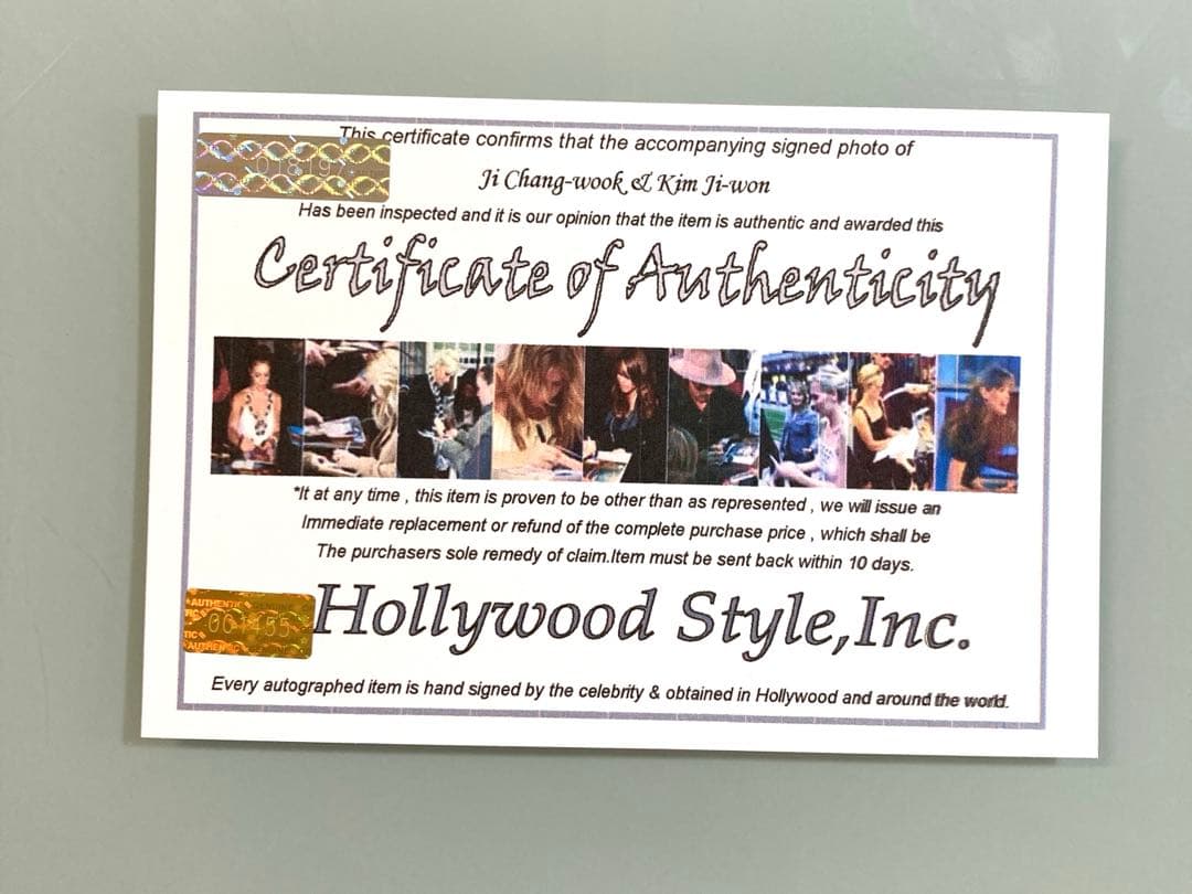 チ・チャンウクとキム・ジウォン直筆サイン入り2Lサイズ写真…