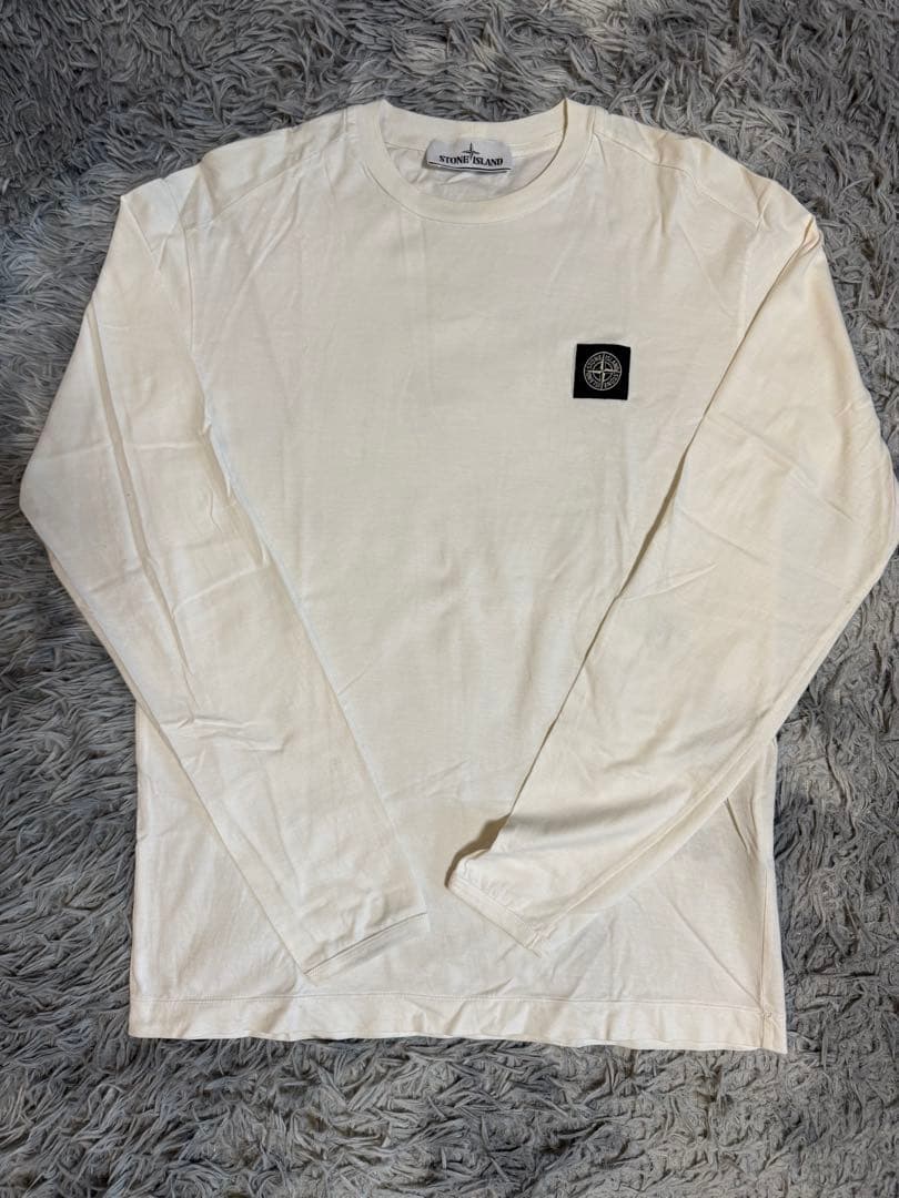 STONE  ホワイト長袖Tシャツ