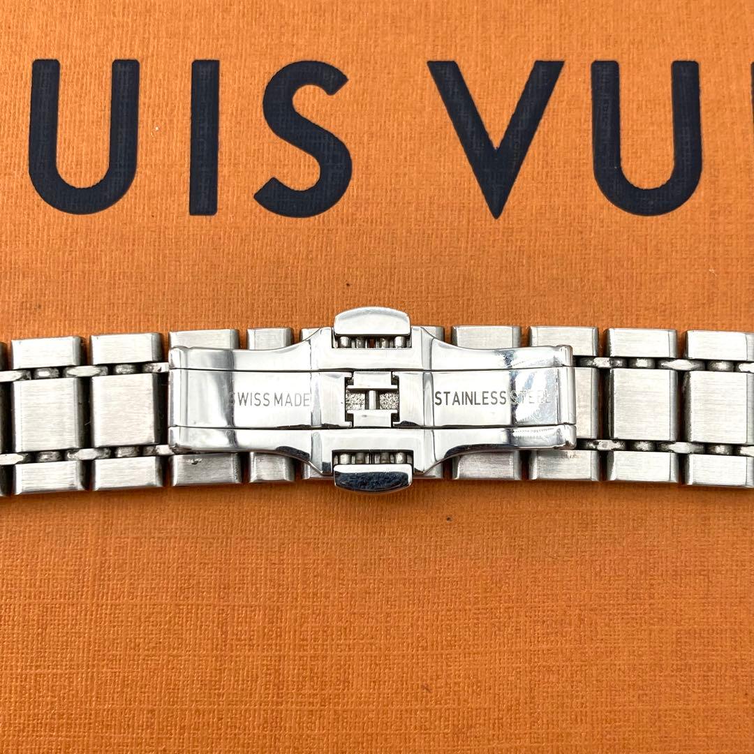 美品 ルイヴィトン タンブール 純正 ステンレスベルト シルバー B90520