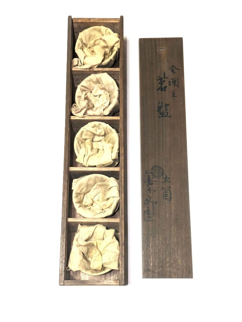 大日本永楽造 金襴手 茶碗 5客