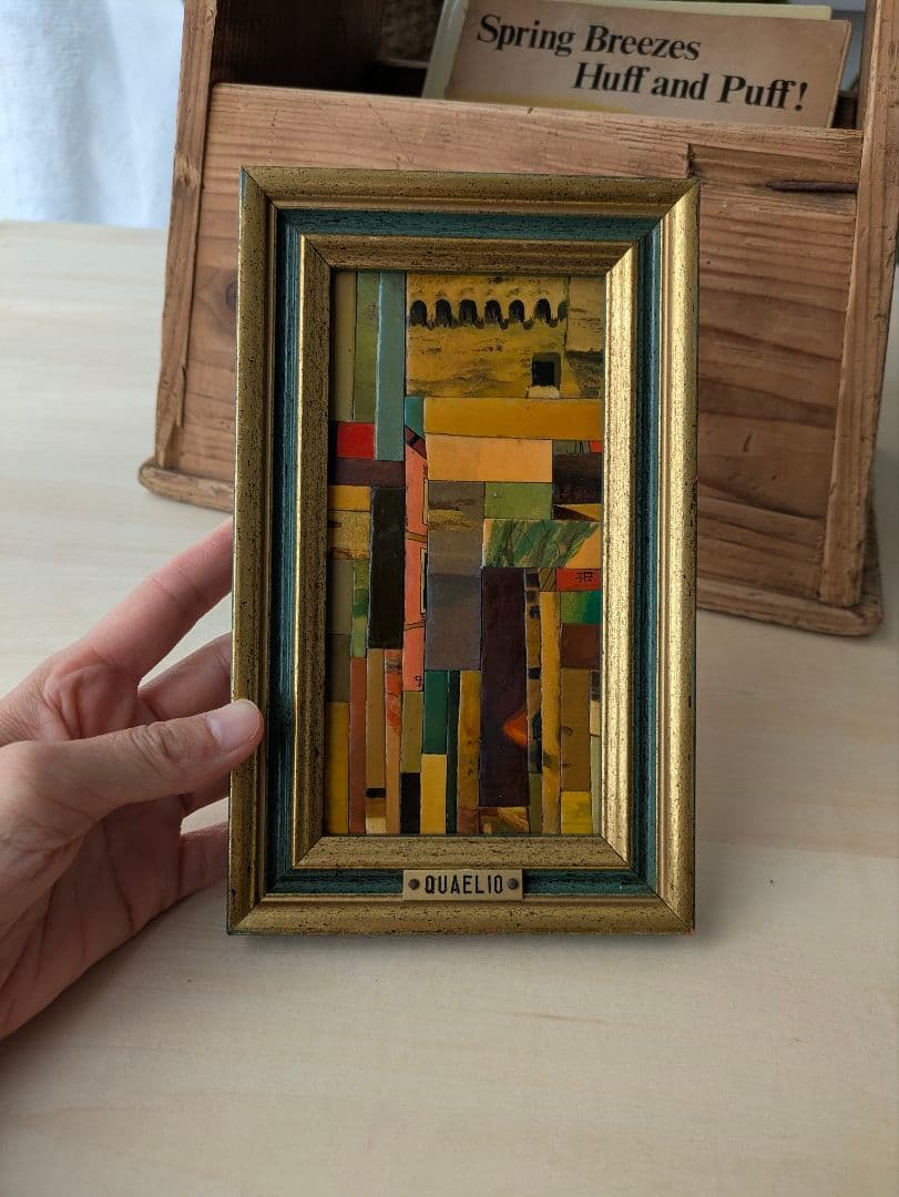 イタリア　ローマ　ゴールド　絵画　アート　アンティーク　ヴィンテージ　木製