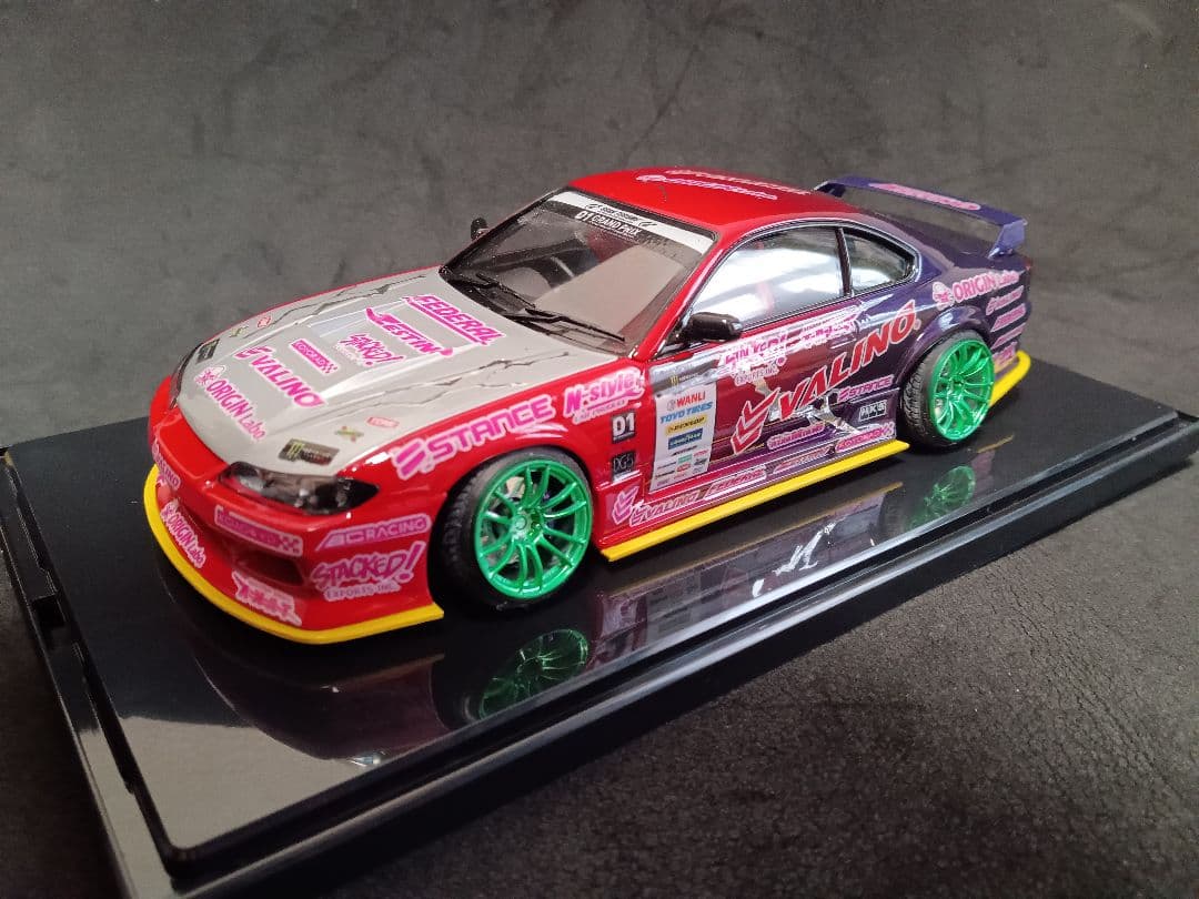 1/24 ニッサン S15 シルビア D1 プラモデル 完成品 ケース付き