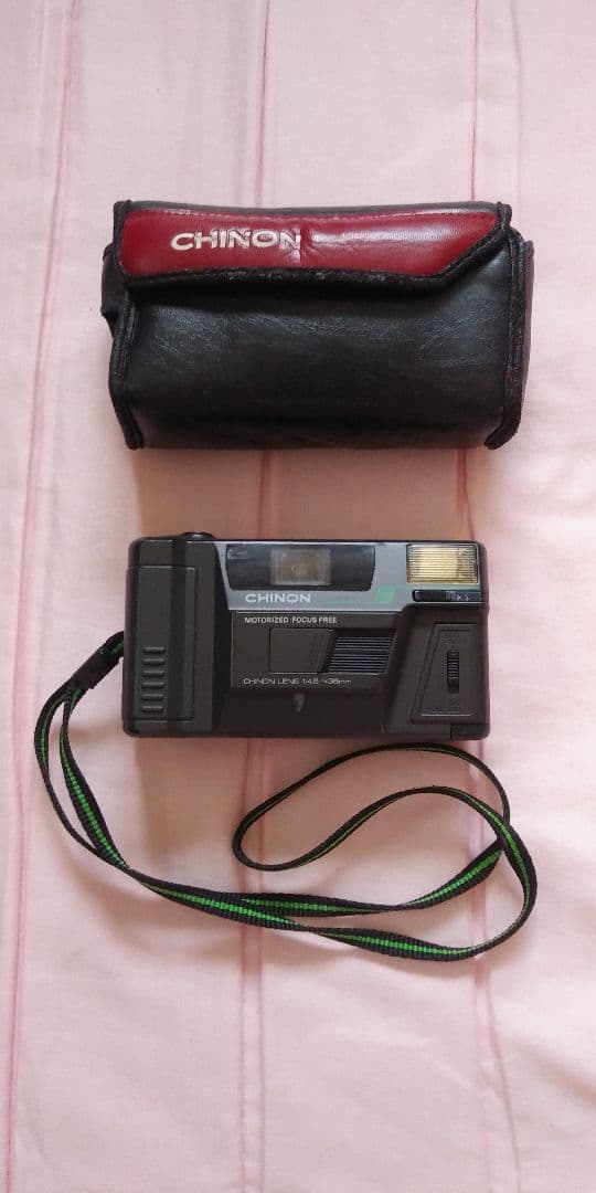 CHINON フィルムカメラ ブラック ケース ストラップ 昭和 レトロ