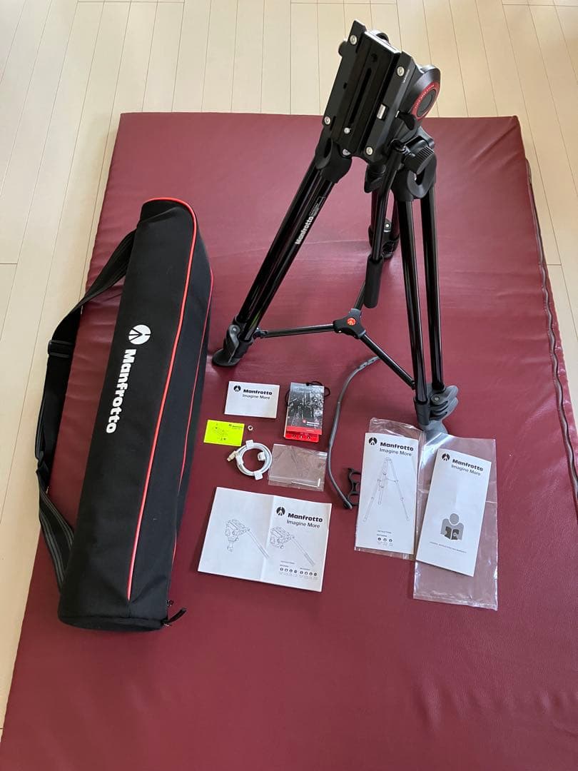 マンフロットビデオ三脚MVT502AM + 雲台 MVH500A