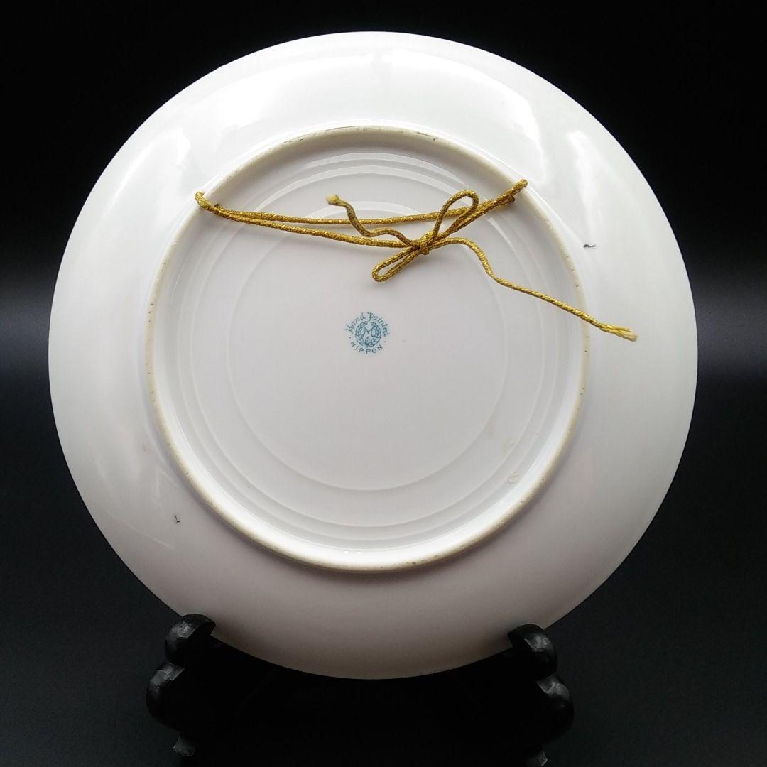 希少 オールドノリタケ グリーン スワン シーン 飾り皿