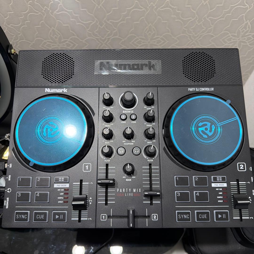 Numark party mix live スタンド　ヘッドホンセット
