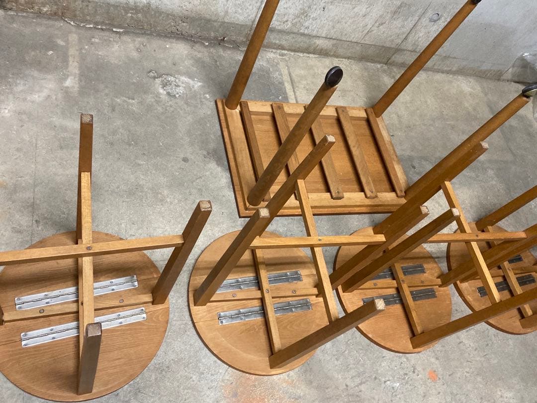 名作! デンマーク60s ネスト テーブル 折りたたみ ヴィンテージ 木製