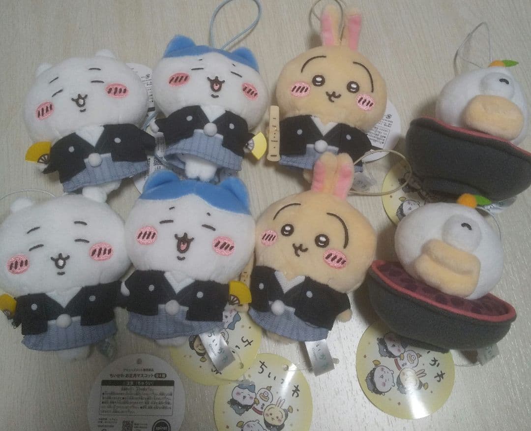 ちいかわ お正月マスコット うさぎ ハチワレ おで お正月 マスコット