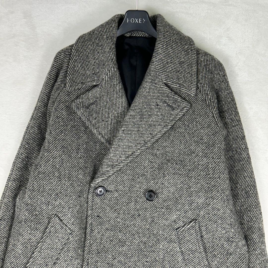 マーガレットハウエル 近年モデルヘリンボーンダブルチェスターコート ユニセックス