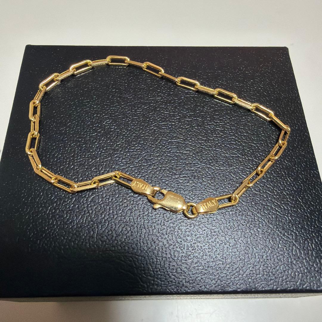 ジュエリーツツミ　チェーンブレスレット　18k 18センチ