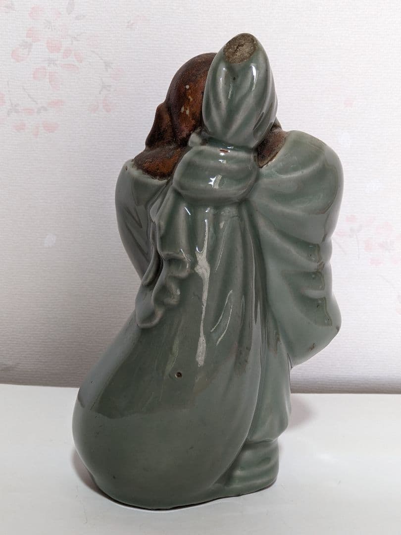 ♦希少！三田青磁 布袋 置物 七福神 江戸時代 古玩 古美術 美術品 骨董品