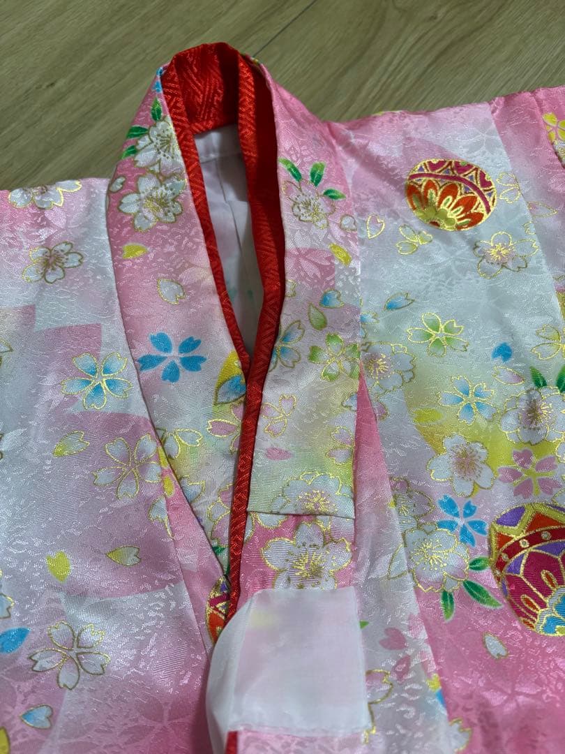 双子用2点セット　七五三 ３歳 女の子 着物　被布付フルセット