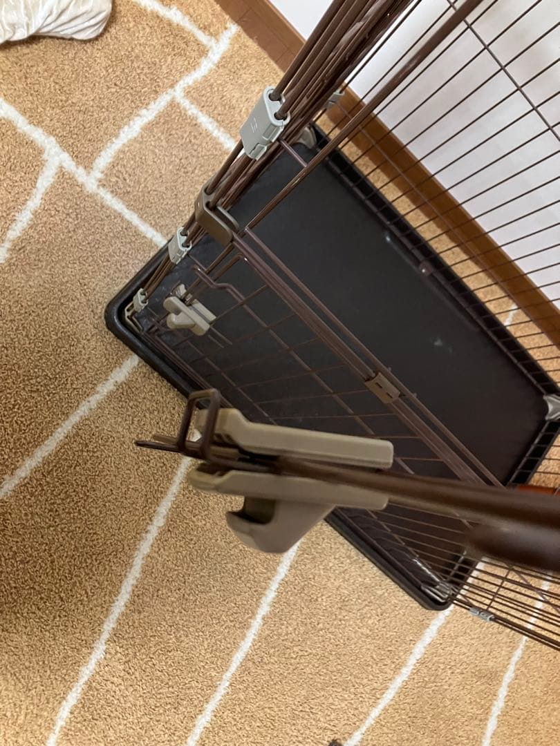 送料込み　ウッドワンサークルキャット　2段　ケージ 安全ロック付き　猫　犬