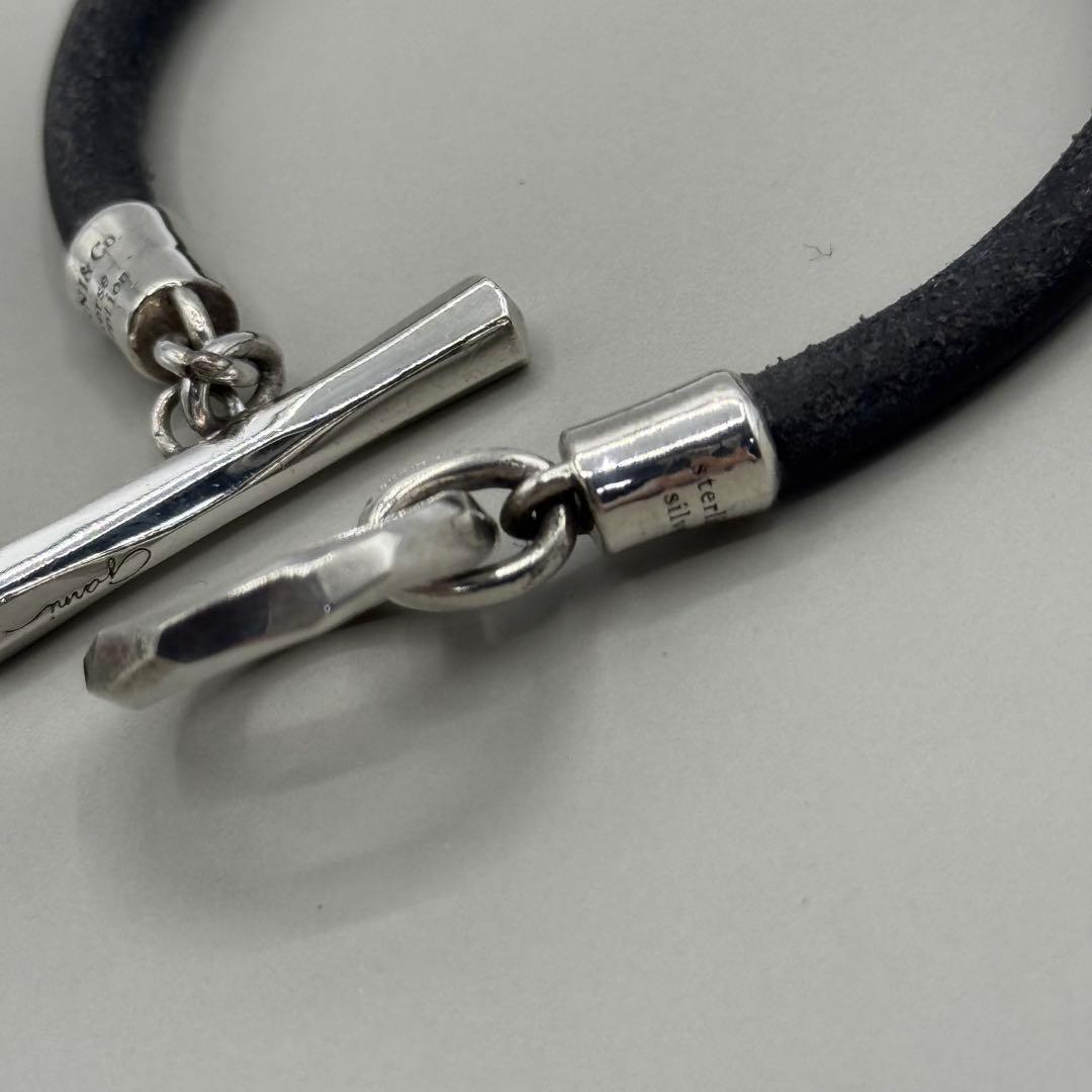 美品　ガルニ　ブレスレット　レザー　シルバー