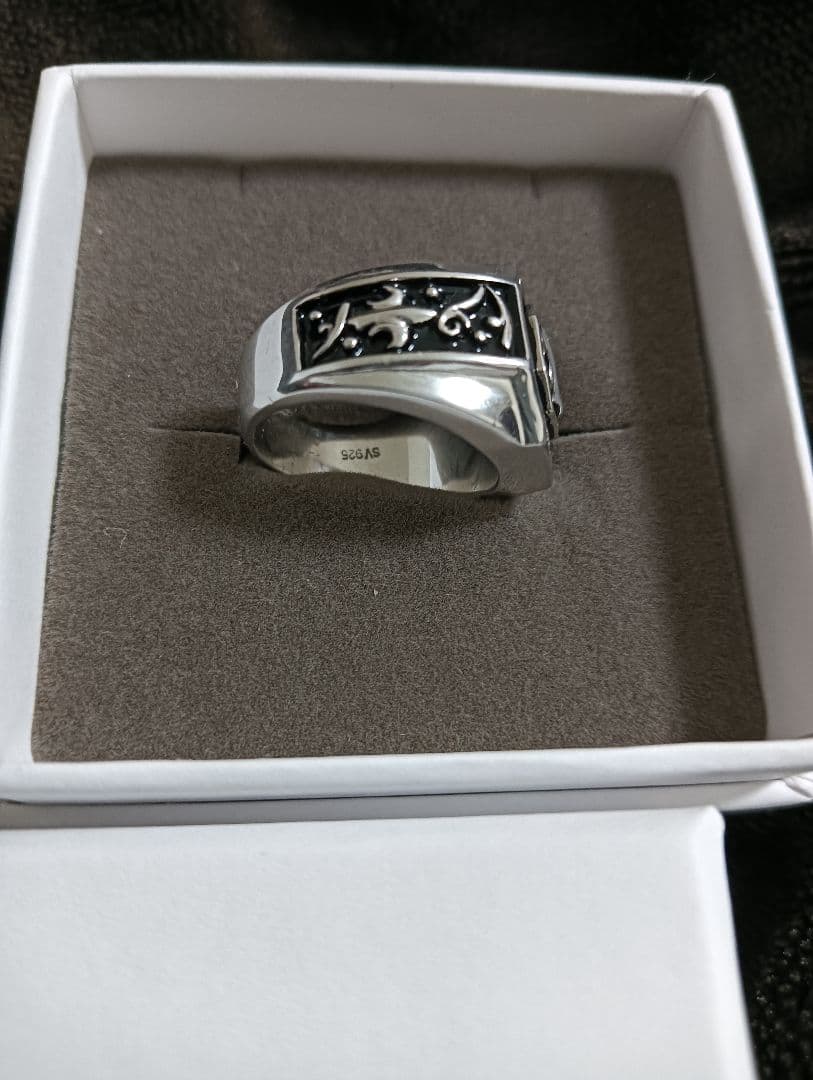 festaria 百合の紋章　sv925　シグネットリング　16号　 約20ｇ