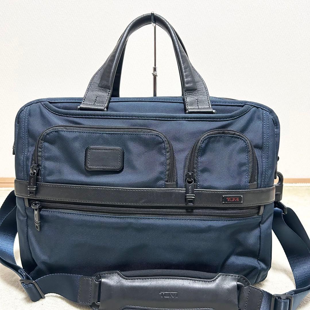 美品　TUMI × SHIPS ブリーフケース　ビジネスバッグ　ネイビー　コラボ