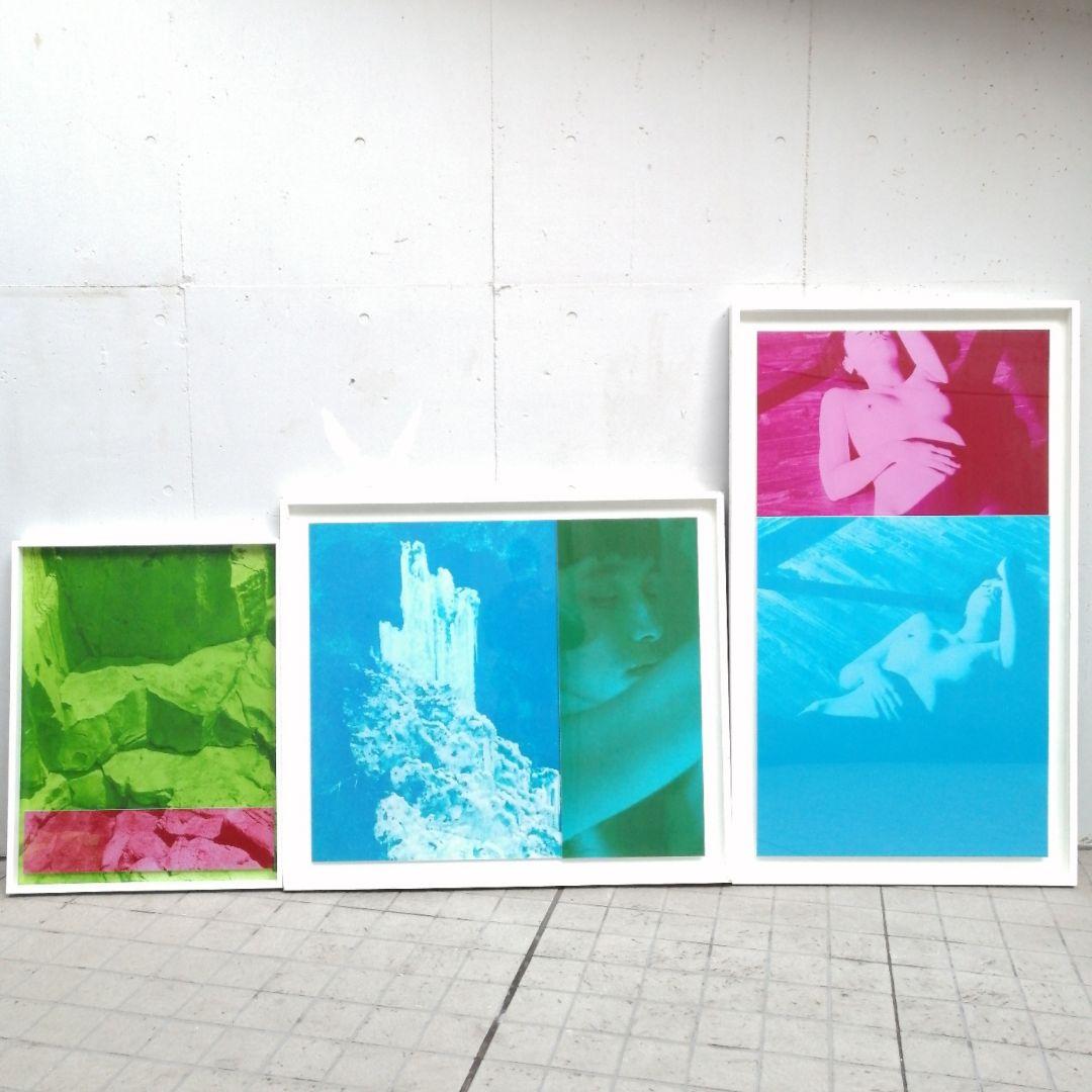 細倉真弓 CYALIUM 3枚 アートフォト 2015 空間で展開される色光