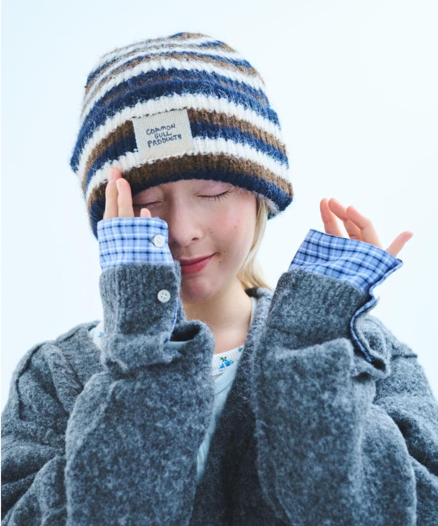 common gull products 記憶の中のガルニット帽弟子 ネイビー