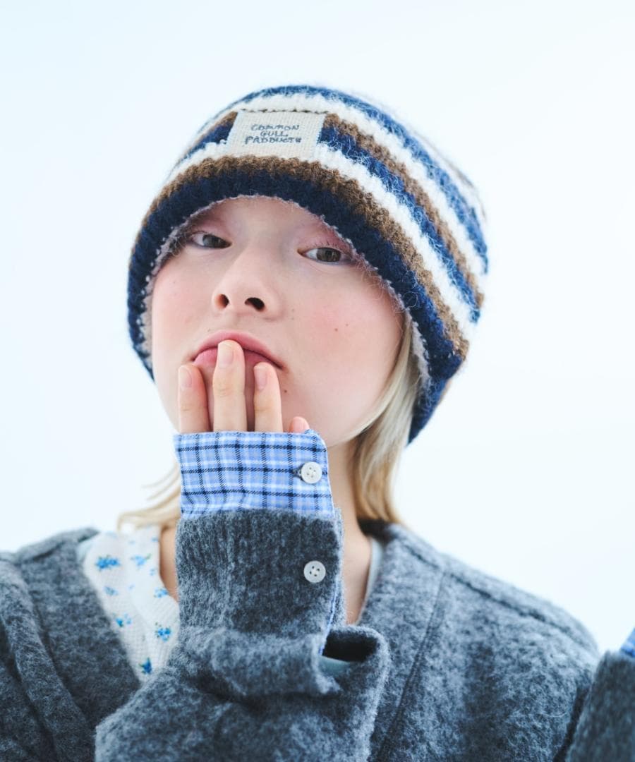 common gull products 記憶の中のガルニット帽弟子 ネイビー