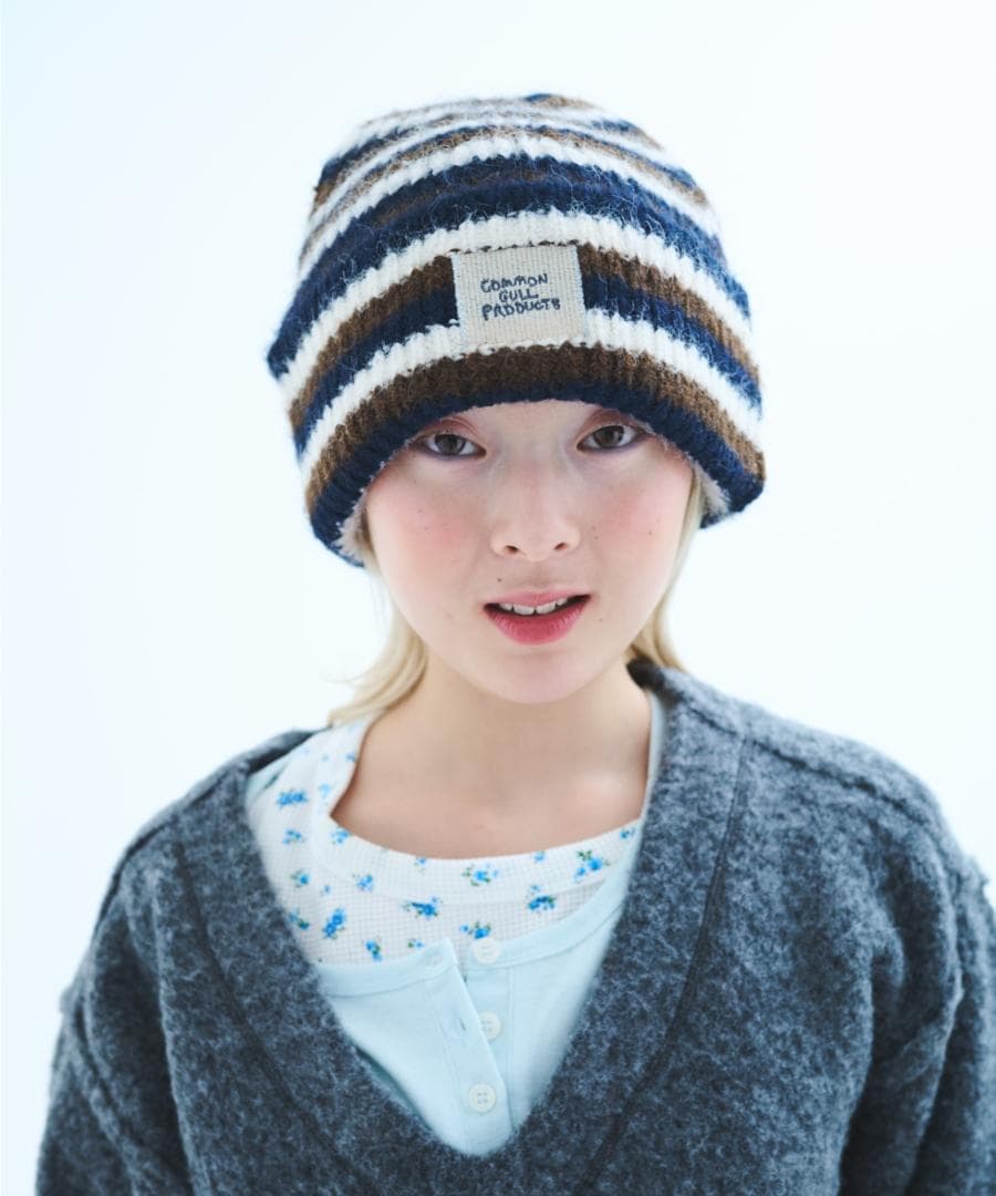 common gull products 記憶の中のガルニット帽弟子 ネイビー