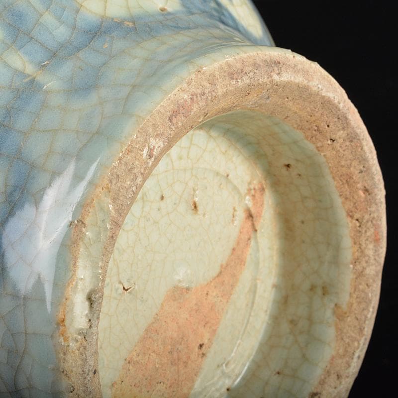 中国　呉須染付　花文　壷　D　R7052