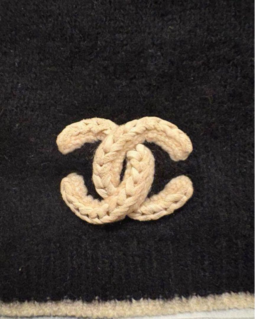 【週末限定値下げ】定番大人気❣️CHANEL ニット帽　シャネル　ビーニー　黒