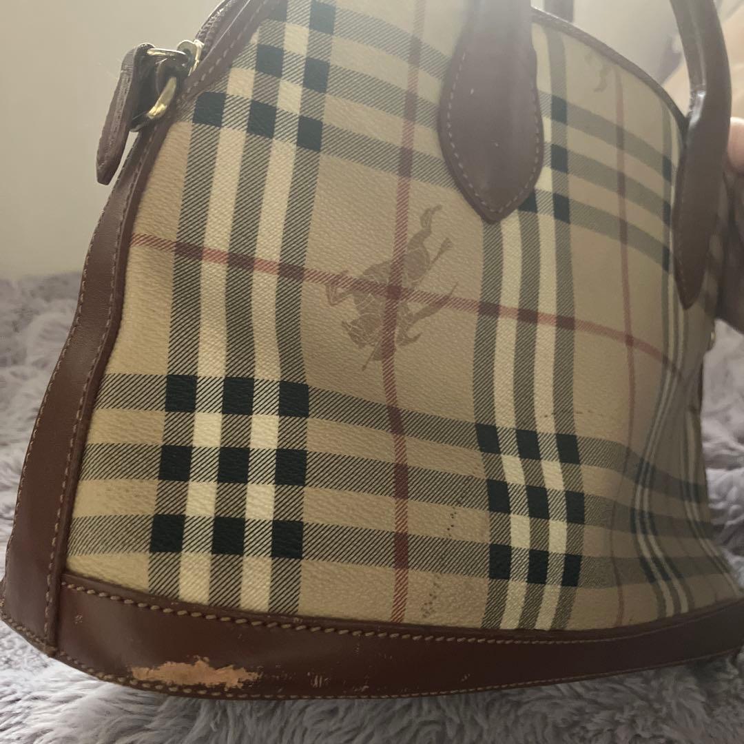 【BURBERRY バーバリー】チェック柄 ハンドバッグ トート ヴィンテージ
