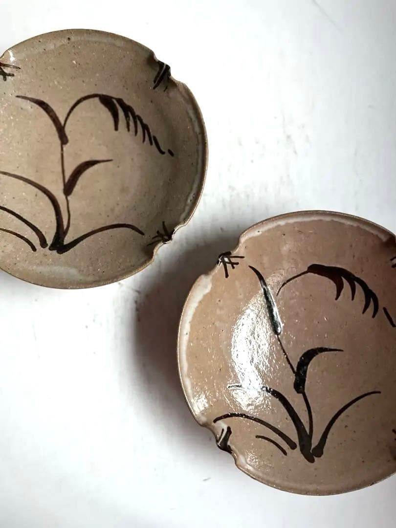 376 田中佐次郎 山瀬窯 絵唐津菓子器 ② 唐津焼 茶道 茶道具 未使用 希少