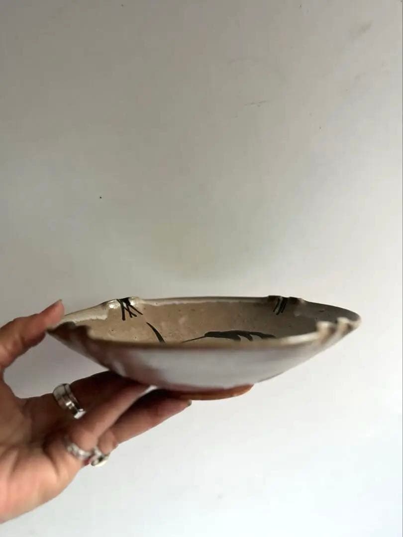 376 田中佐次郎 山瀬窯 絵唐津菓子器 ② 唐津焼 茶道 茶道具 未使用 希少