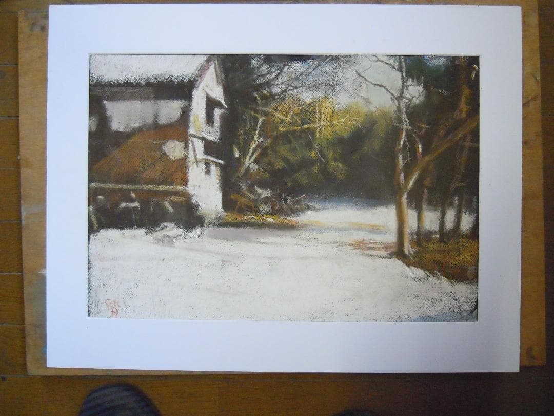 雪の降った日の廃屋