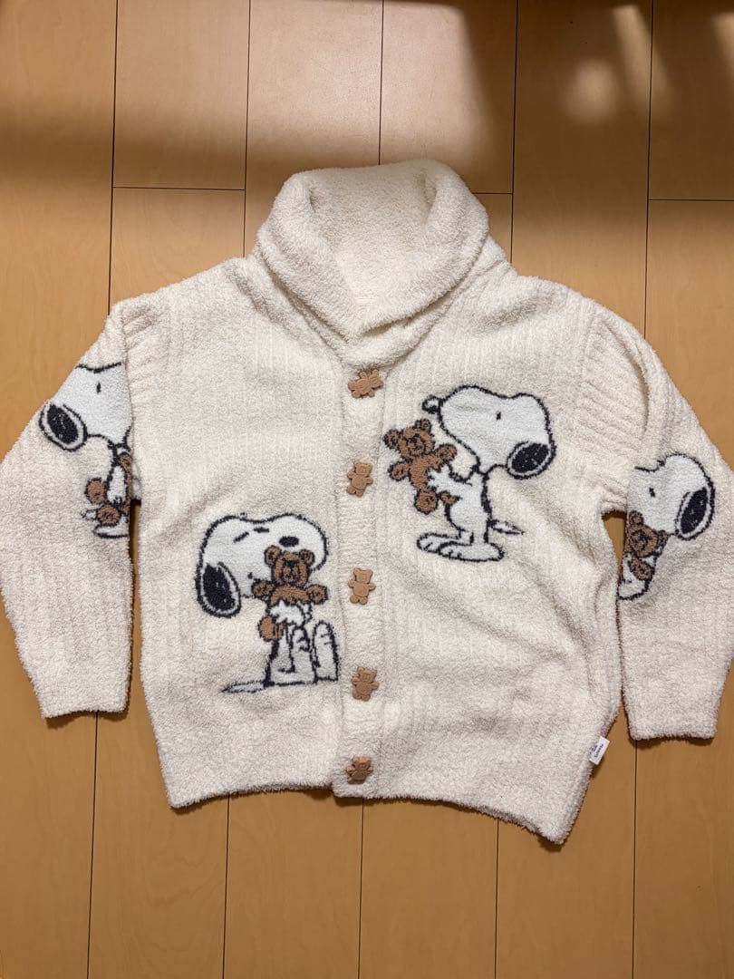 【未使用(試着のみ)】ジェラピケ SNOOPY×BEARカーディガン
