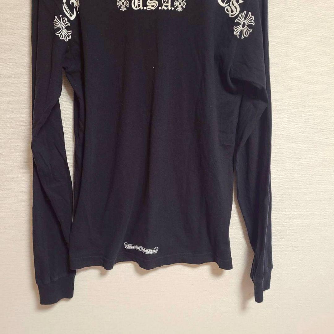 クロムハーツ バック アーチロゴ カットソー Tシャツ ロンT 長袖 M 黒