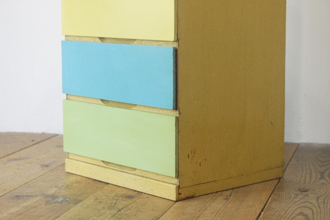 レトロ ベビーチェスト 箪笥 タンス 衣料 収納 引き出し 抽斗 5杯 木製 A