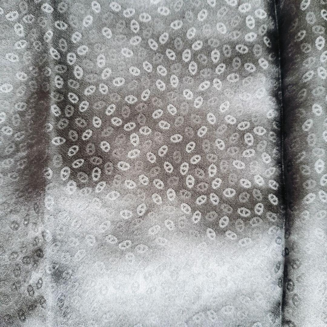 美品☆HERMESエルメス☆メンズスカーフ/ポケットチーフ ネイビー 総柄