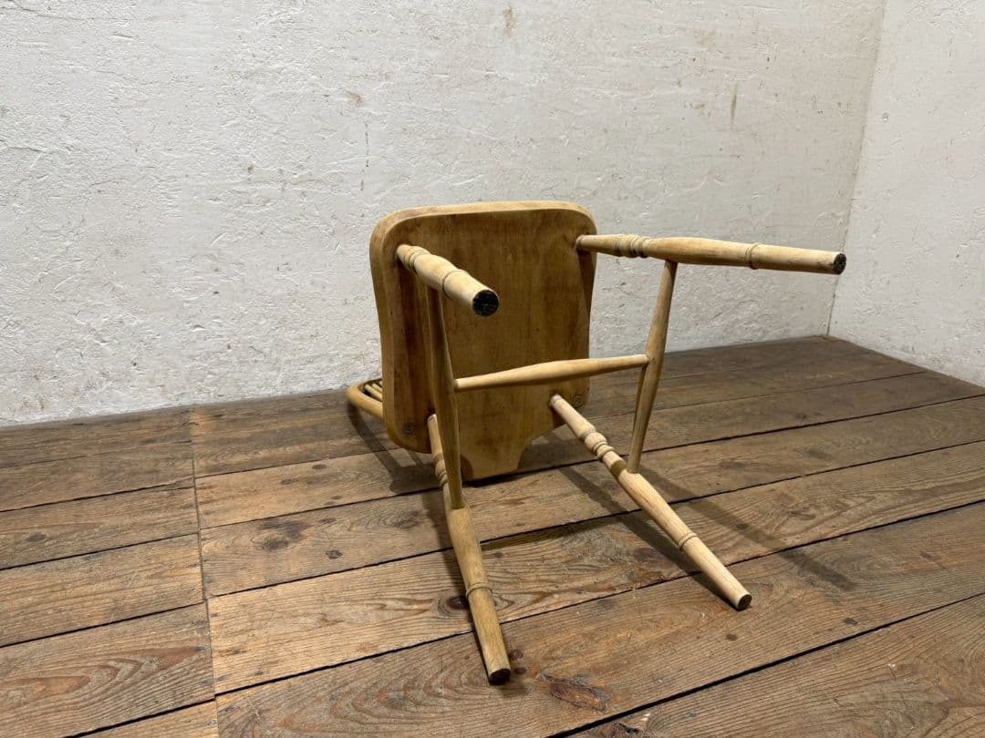 1154 ④英国アンティーク　ホイールバックチェア　イス　ウインザー　カフェ