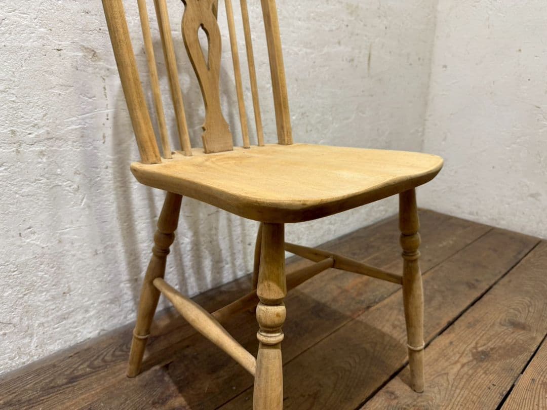 1154 ④英国アンティーク　ホイールバックチェア　イス　ウインザー　カフェ