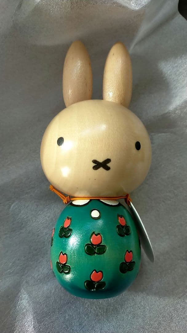 ミッフィー　こけし　卯三郎こけし　チューリップ柄　KLM オランダ航空　非売品