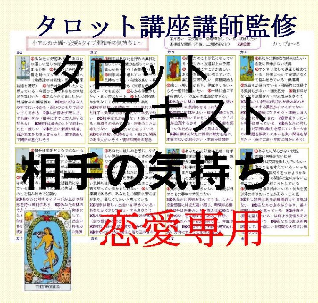 新7点セット割引ページタロットカードテキスト教材教科書恋愛占い仕事オラクル516