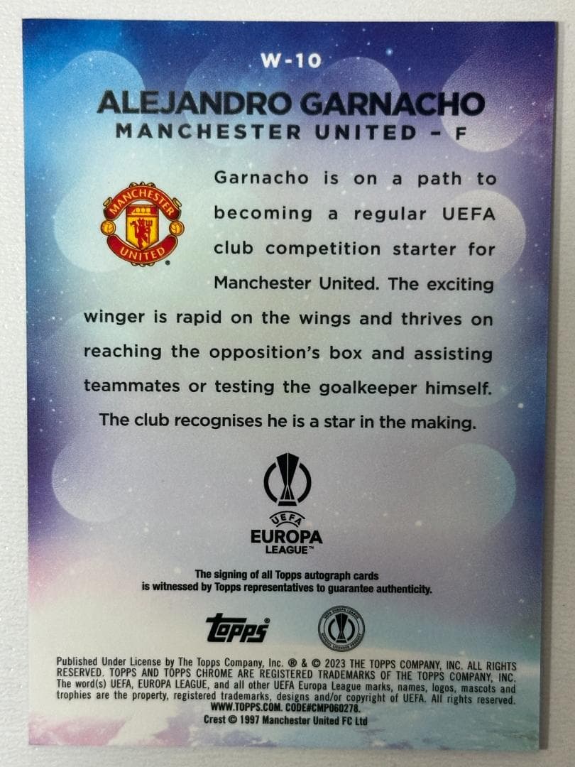 その他 2023 Topps Chrome Garnacho RC Auto
