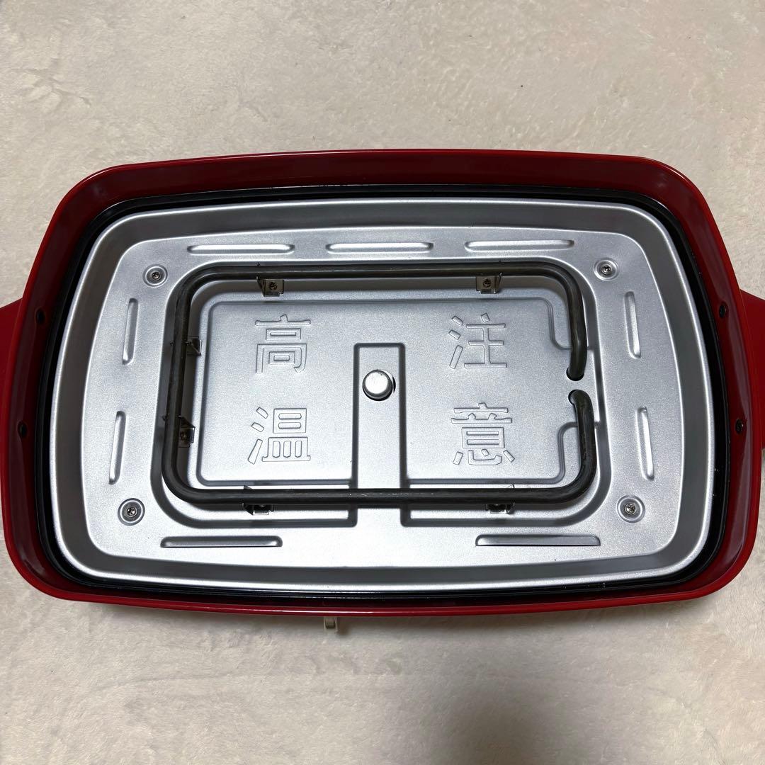 ほぼ未使用　BRUNOホットプレートグランデサイズ 深鍋セット BOE026 赤