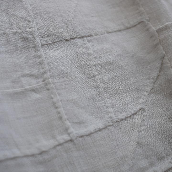 韓国 ポジャギ 手縫い 正方形 棒通しあり　100×100cm モシ 麻