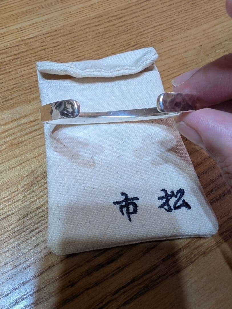 市松　silver スパイラルバングル　Belluria ベルーリア