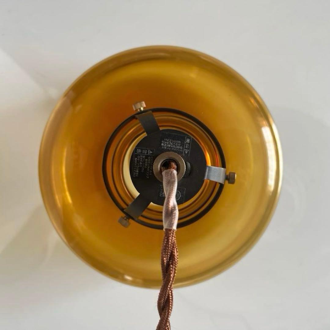 unico ウニコ　アプロス　ペンダントランプ　アンバーガラス　ヴィンテージ調