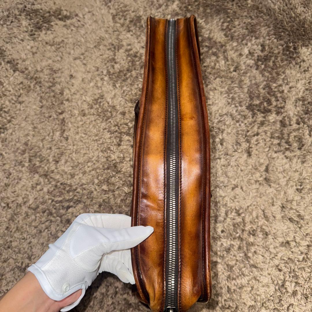 ベルルッティ(berluti)ブラウンレザー ビジネスバッグ